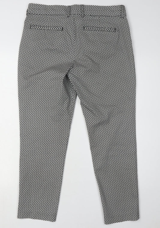 Womens UK Size 12 Gap Slim Fit Khakis Black Trousers