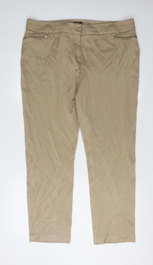 Womens UK Size 20 M&Co   Beige Trousers