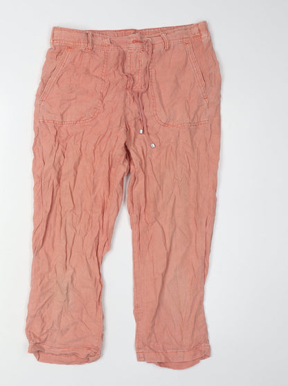 Womens UK Size 10 Principles Relaxed Fit Cargo Pink Trousers