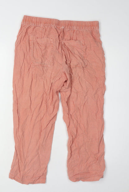 Womens UK Size 10 Principles Relaxed Fit Cargo Pink Trousers