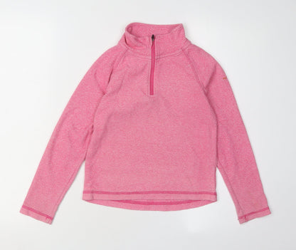 Trespass Girls Pink 1/4 Zip Sweatshirt 7-8 Years
