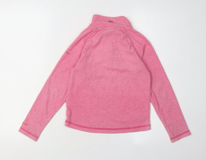 Trespass Girls Pink 1/4 Zip Sweatshirt 7-8 Years