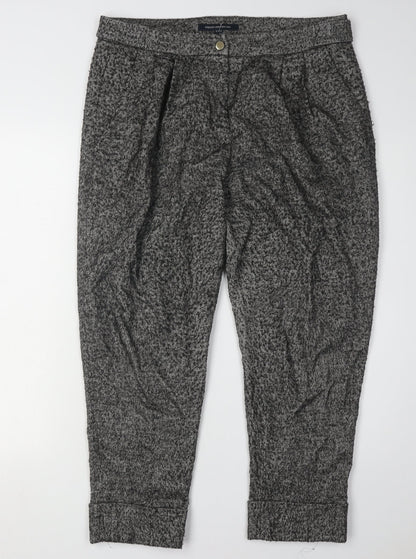 Womens UK Size 12 French Connection Classic Fit Casual Workwear Black Trousers