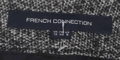 Womens UK Size 12 French Connection Classic Fit Casual Workwear Black Trousers