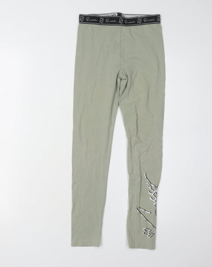 River Island Girls Green Leggings, 9-10 Years