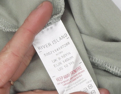 River Island Girls Green Leggings, 9-10 Years