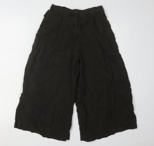 Mango Women's Black Wide-Leg Trousers S