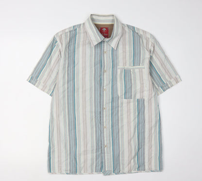 Fat Face Men's Multicoloured Striped Shirt S