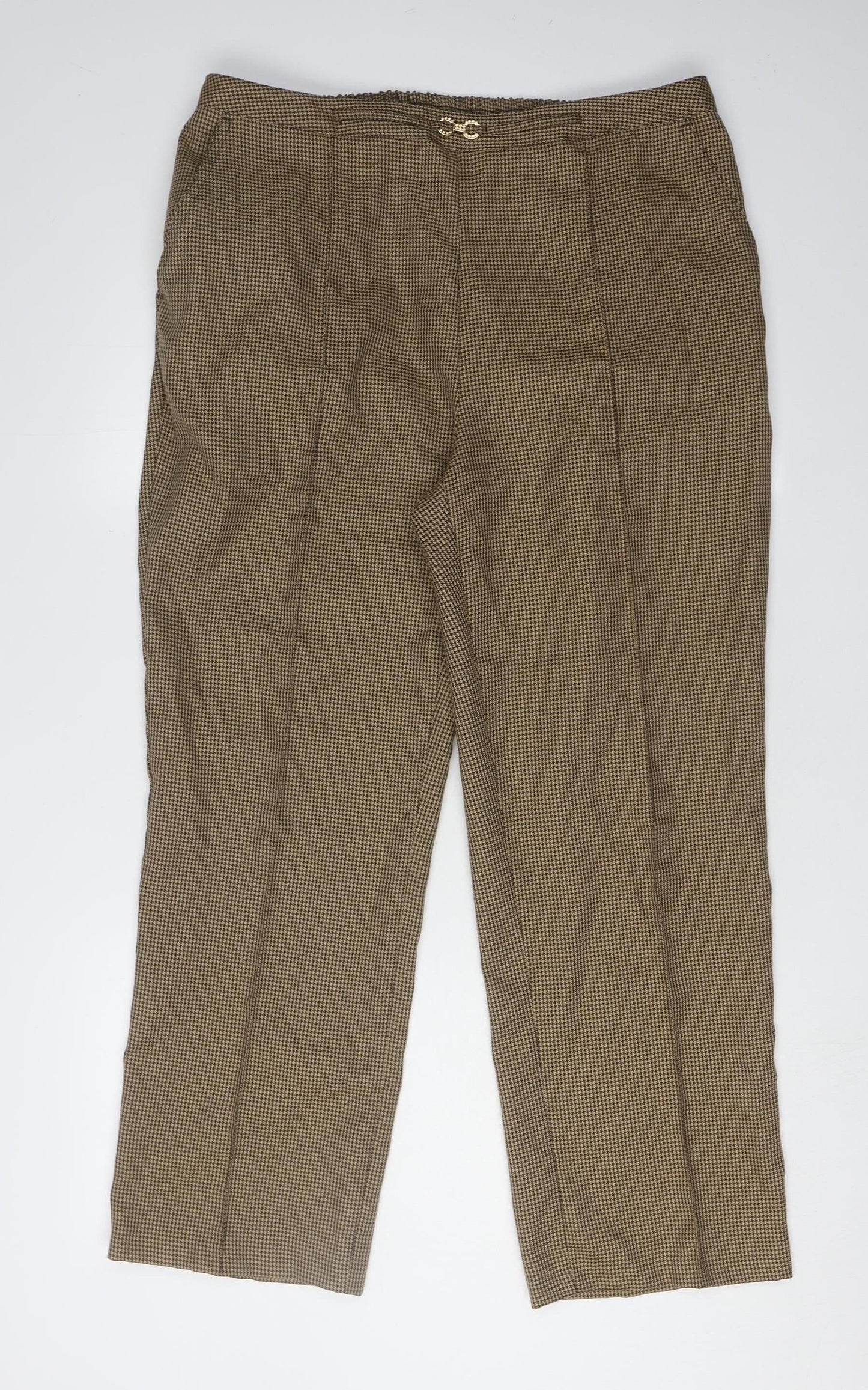 Womens UK Size 14 Damart Regular Fit Casual Brown Trousers