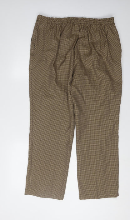 Womens UK Size 14 Damart Regular Fit Casual Brown Trousers