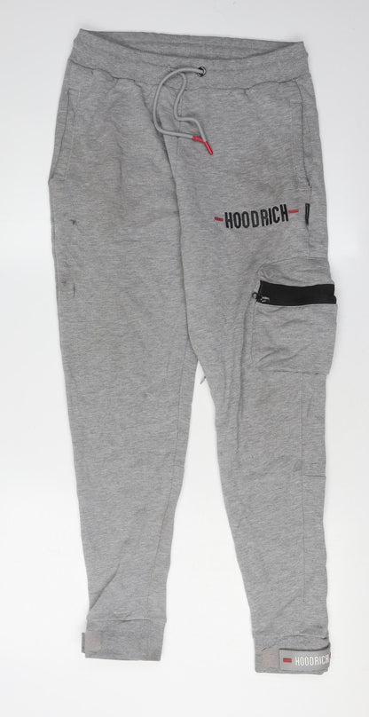 Hoodrich Men's Grey Jogger Trousers - Small