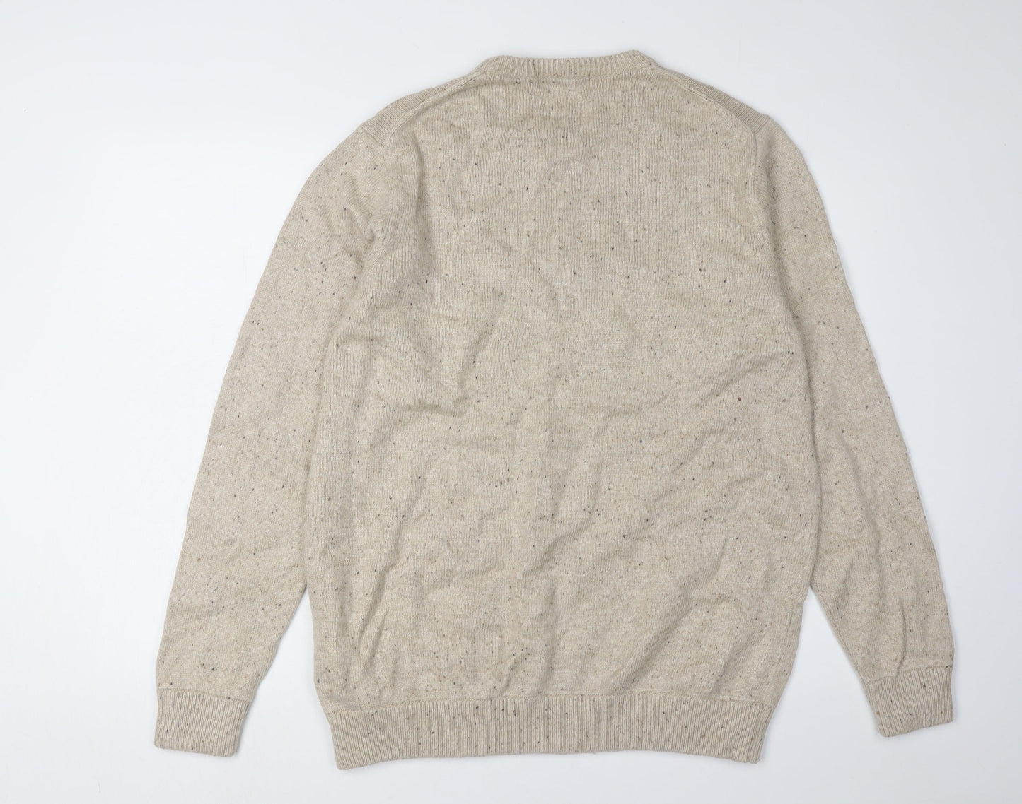 Marks & Spencer Men's Beige Pullover Jumper, Large