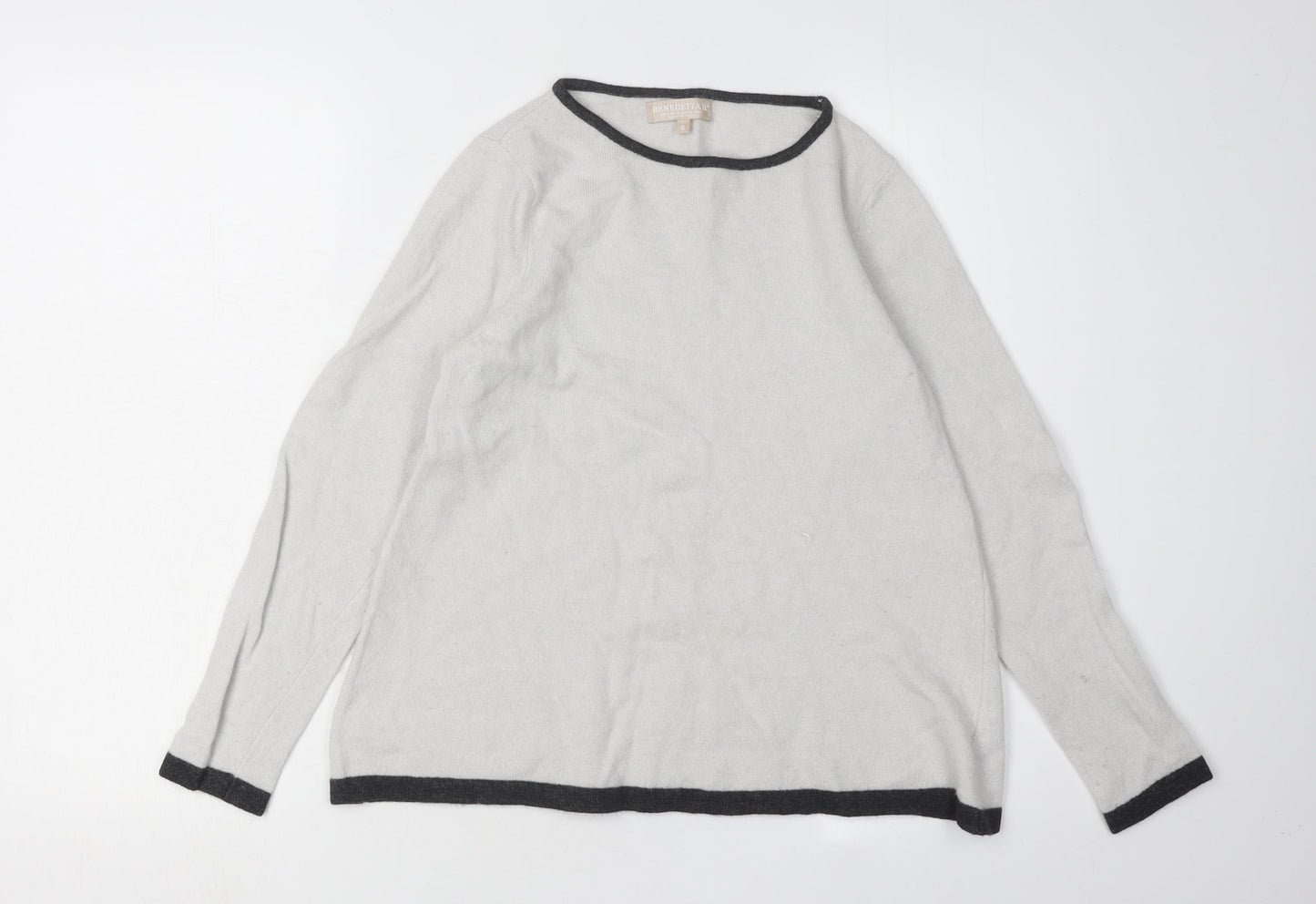 Womens UK Size S Benedetta B. Grey Pullover Jumper