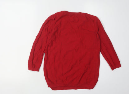 Womens UK Size 8 Stradivarius Red Pullover Jumper