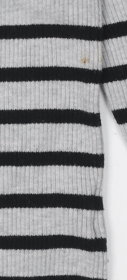 Gap Women's Black Striped Pullover Jumper Size S