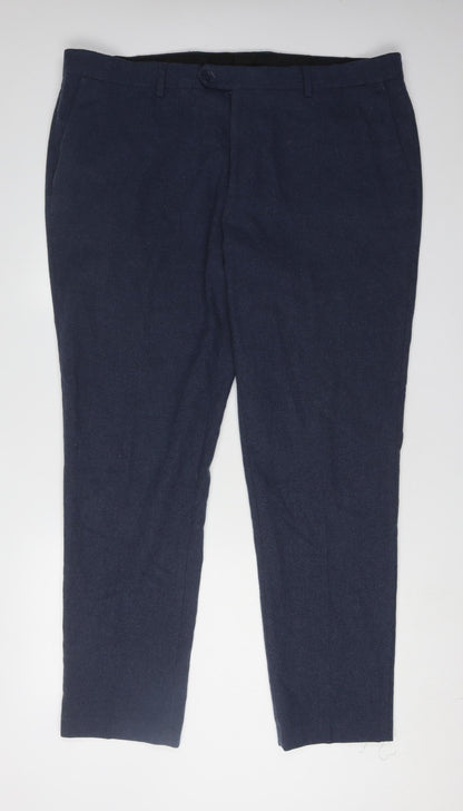 Gianni Feraud Men's Blue Trousers, Size 42