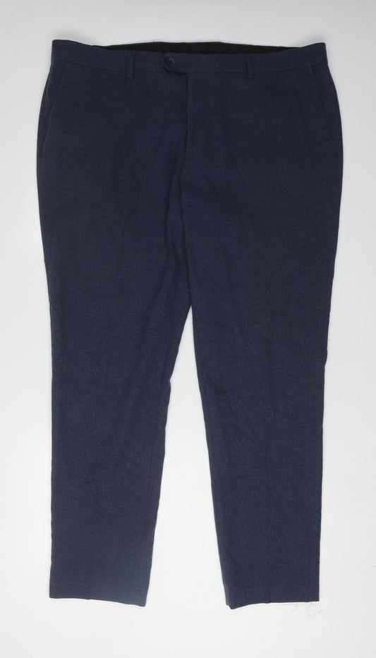 Gianni Feraud Men's Blue Trousers, Size 42