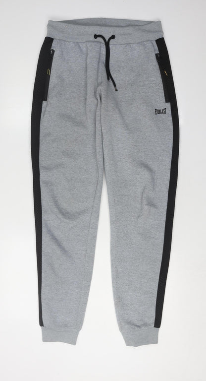 Everlast Men's Grey Jogger Trousers, Size M, Casual Fit