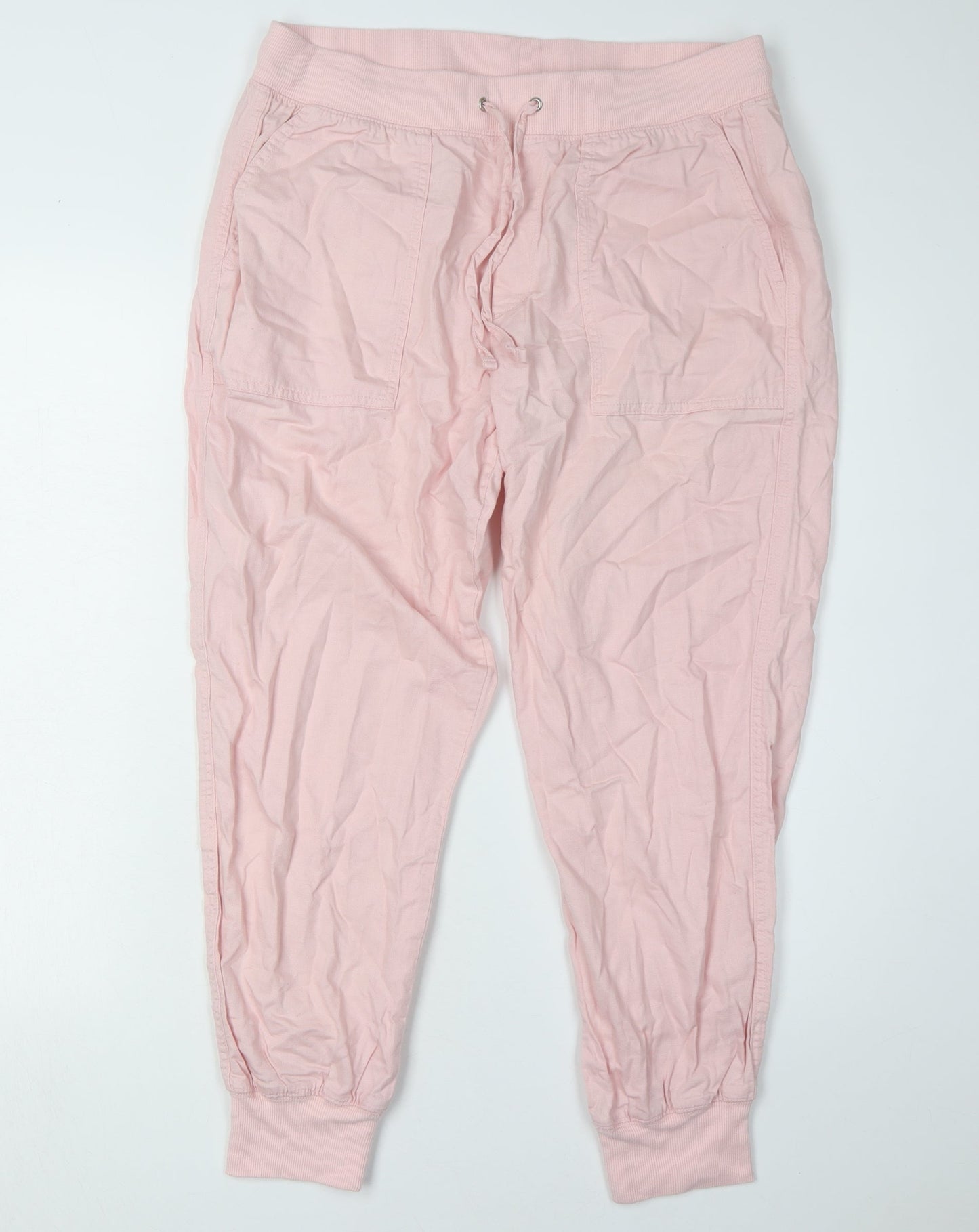 Womens UK Size M Gap Relaxed Fit Jogger Pink Trousers