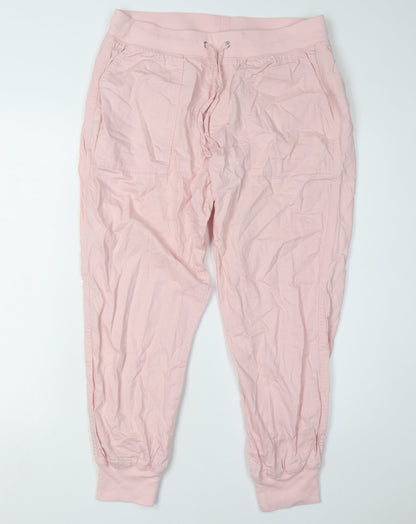 Womens UK Size M Gap Relaxed Fit Jogger Pink Trousers