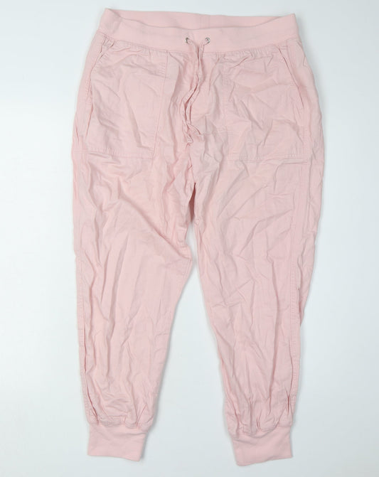 Womens UK Size M Gap Relaxed Fit Jogger Pink Trousers