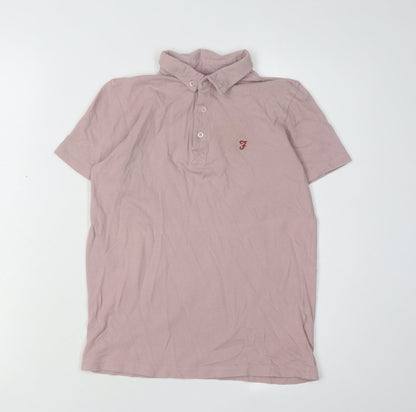 Farah Boys Pink Polo Shirt, Size 10-11, Short Sleeve