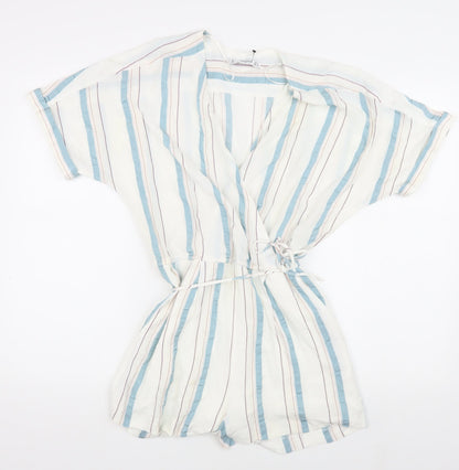 Mango Women's Multicoloured Striped Playsuit, Size 12