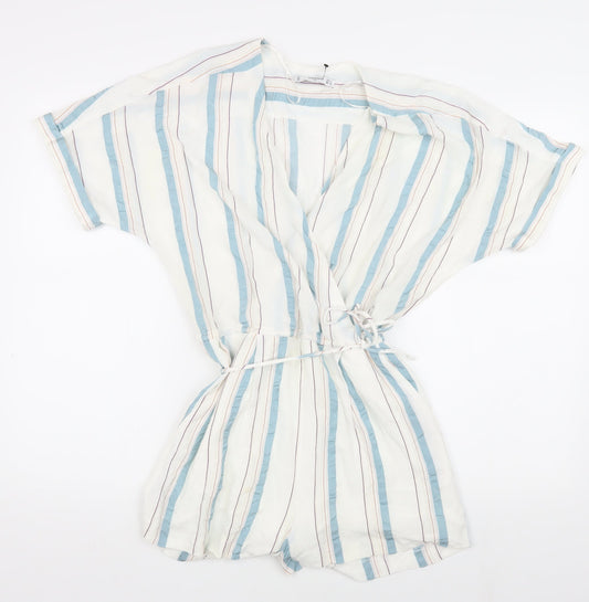 Mango Women's Multicoloured Striped Playsuit, Size 12