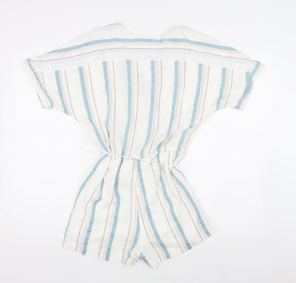 Mango Women's Multicoloured Striped Playsuit, Size 12