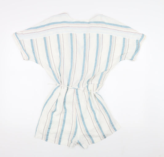 Mango Women's Multicoloured Striped Playsuit, Size 12