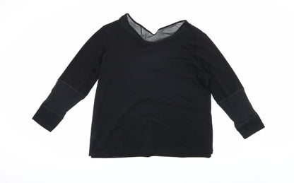 Doris Streich Women's Black V-Neck Top Size 18