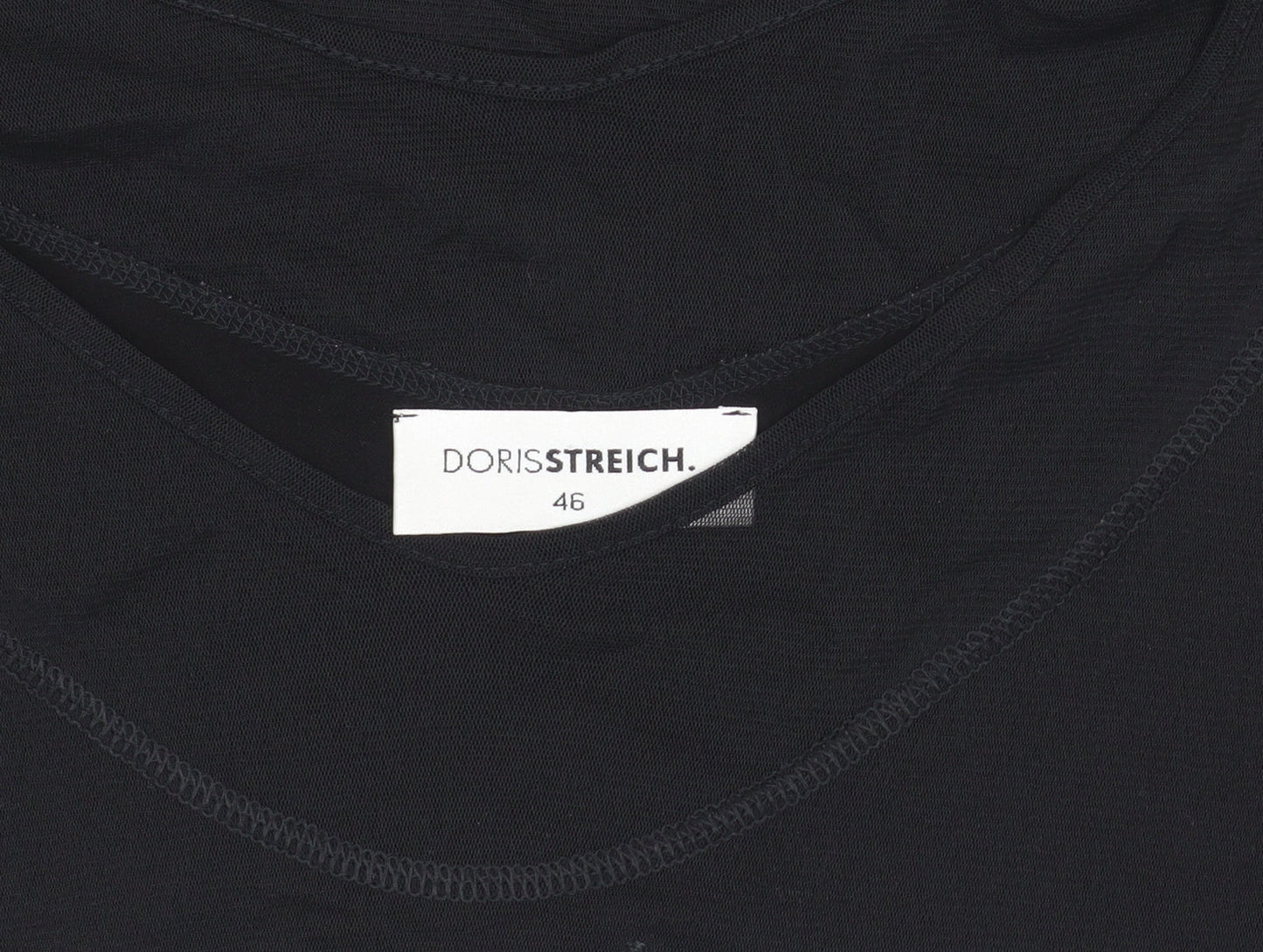 Doris Streich Women's Black V-Neck Top Size 18