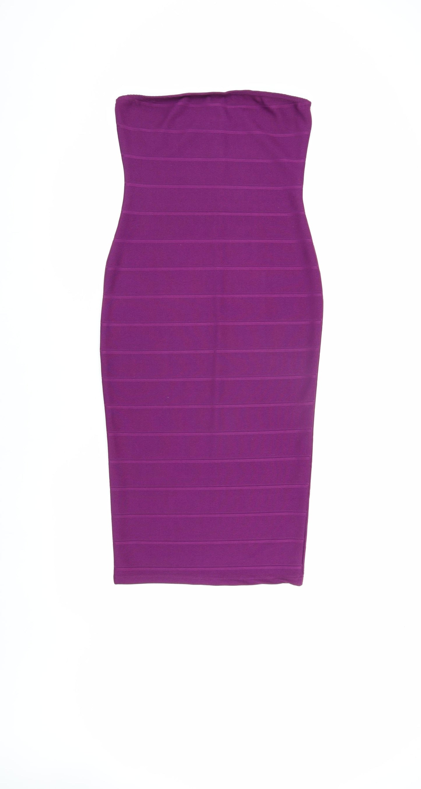 Missguided Purple Bodycon Dress, Women's Size 10, Strapless