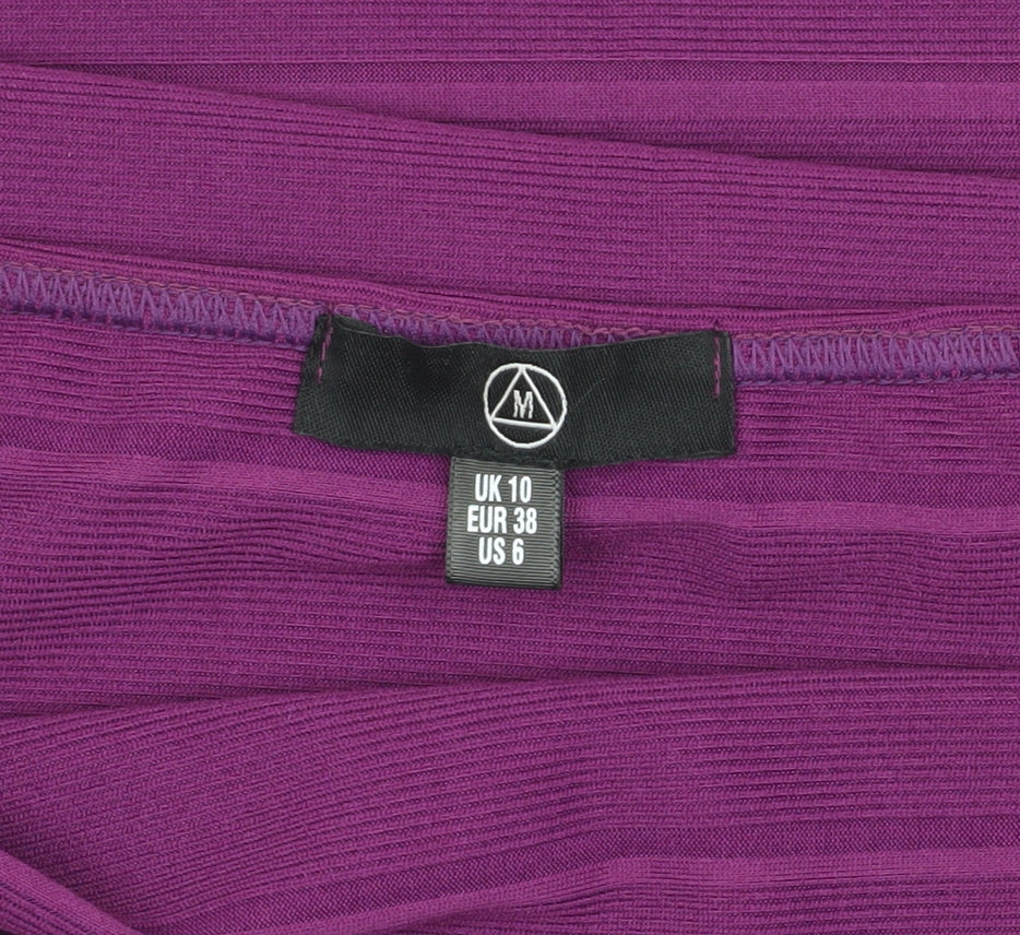 Missguided Purple Bodycon Dress, Women's Size 10, Strapless