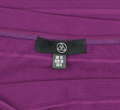 Missguided Purple Bodycon Dress, Women's Size 10, Strapless
