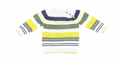 H&M Unisex Baby Multicoloured Striped Pullover 12-18 Months