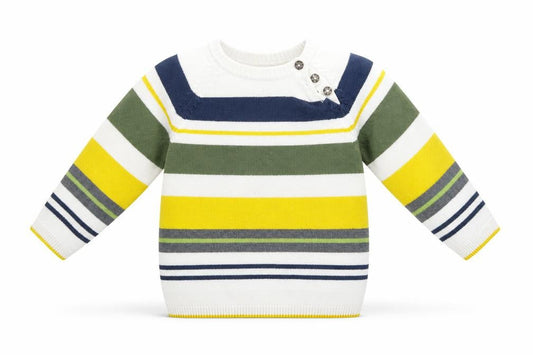 H&M Unisex Baby Multicoloured Striped Pullover 12-18 Months