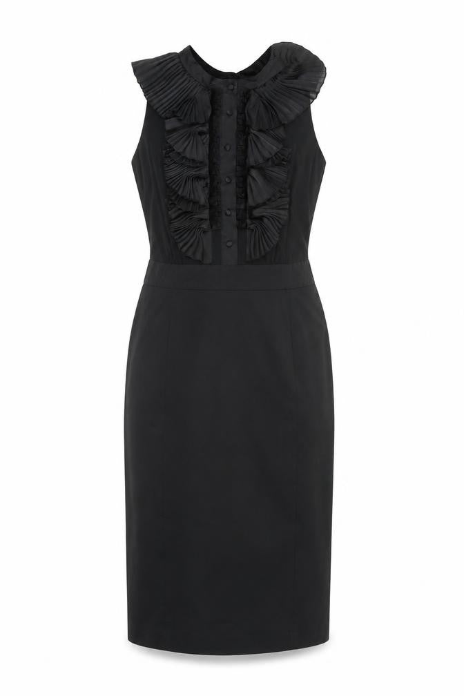 Warehouse Women Black Shift Dress Size 10 Sleeveless