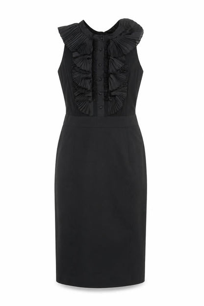 Warehouse Women Black Shift Dress Size 10 Sleeveless