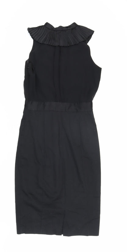 Warehouse Women Black Shift Dress Size 10 Sleeveless