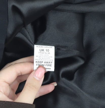 Warehouse Women Black Shift Dress Size 10 Sleeveless