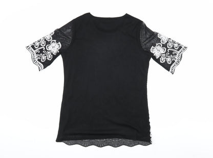 Womens UK Size M Anna Rose Black  Blouse