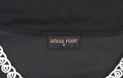 Womens UK Size M Anna Rose Black  Blouse