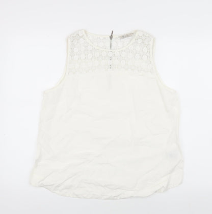 Womens UK Size 14 Marks and Spencer White  Blouse