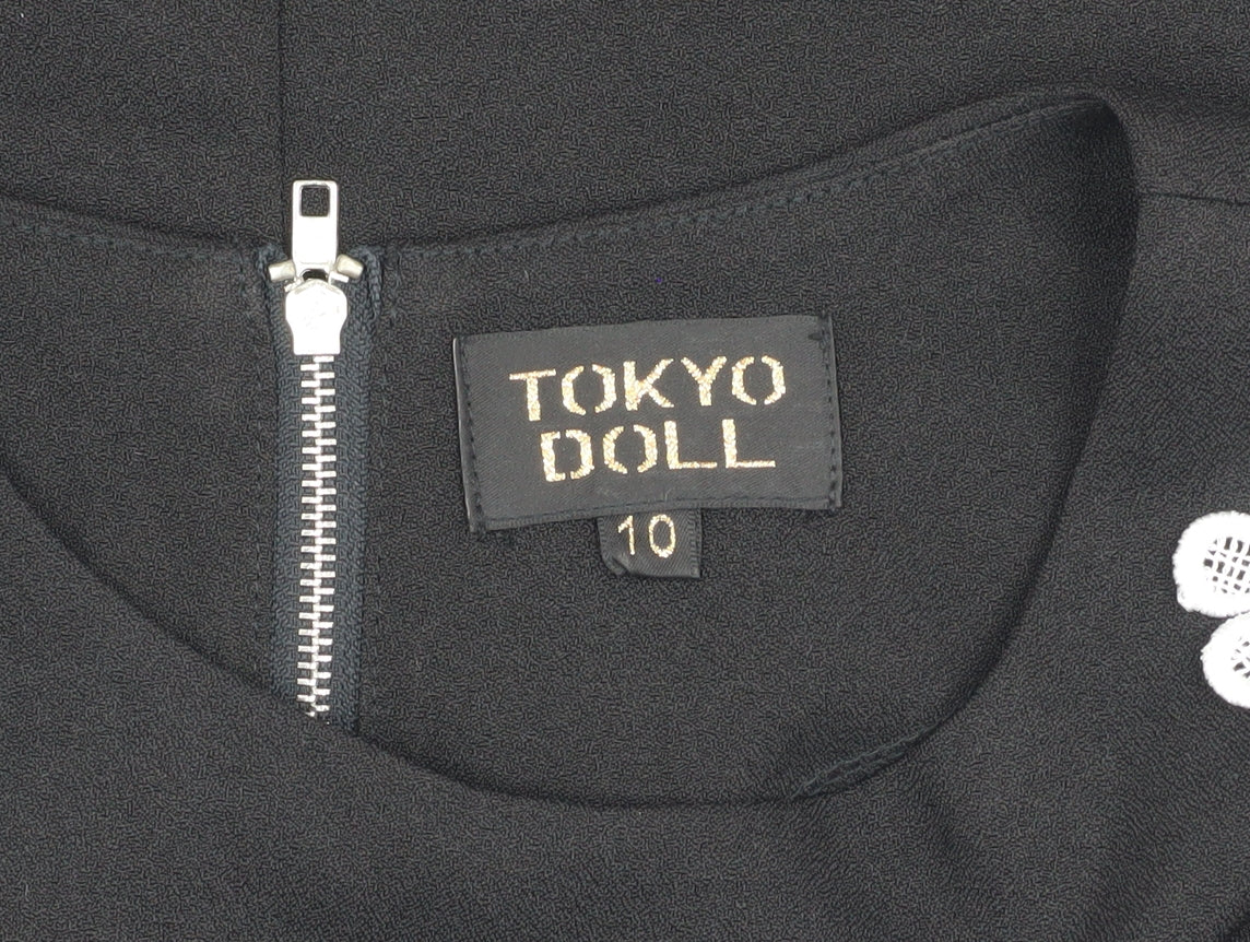 Tokyo Doll Women's Black Shift Dress Size 10