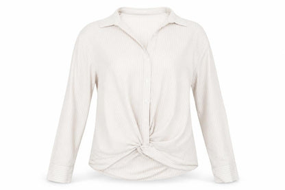 MNG Casual Women's Beige Button-Up Shirt, Size 4