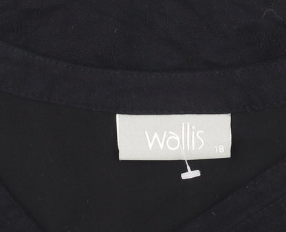 Womens UK Size 18 Wallis Black  Blouse