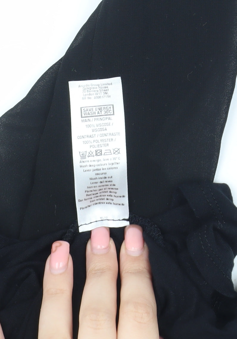 Womens UK Size 18 Wallis Black  Blouse