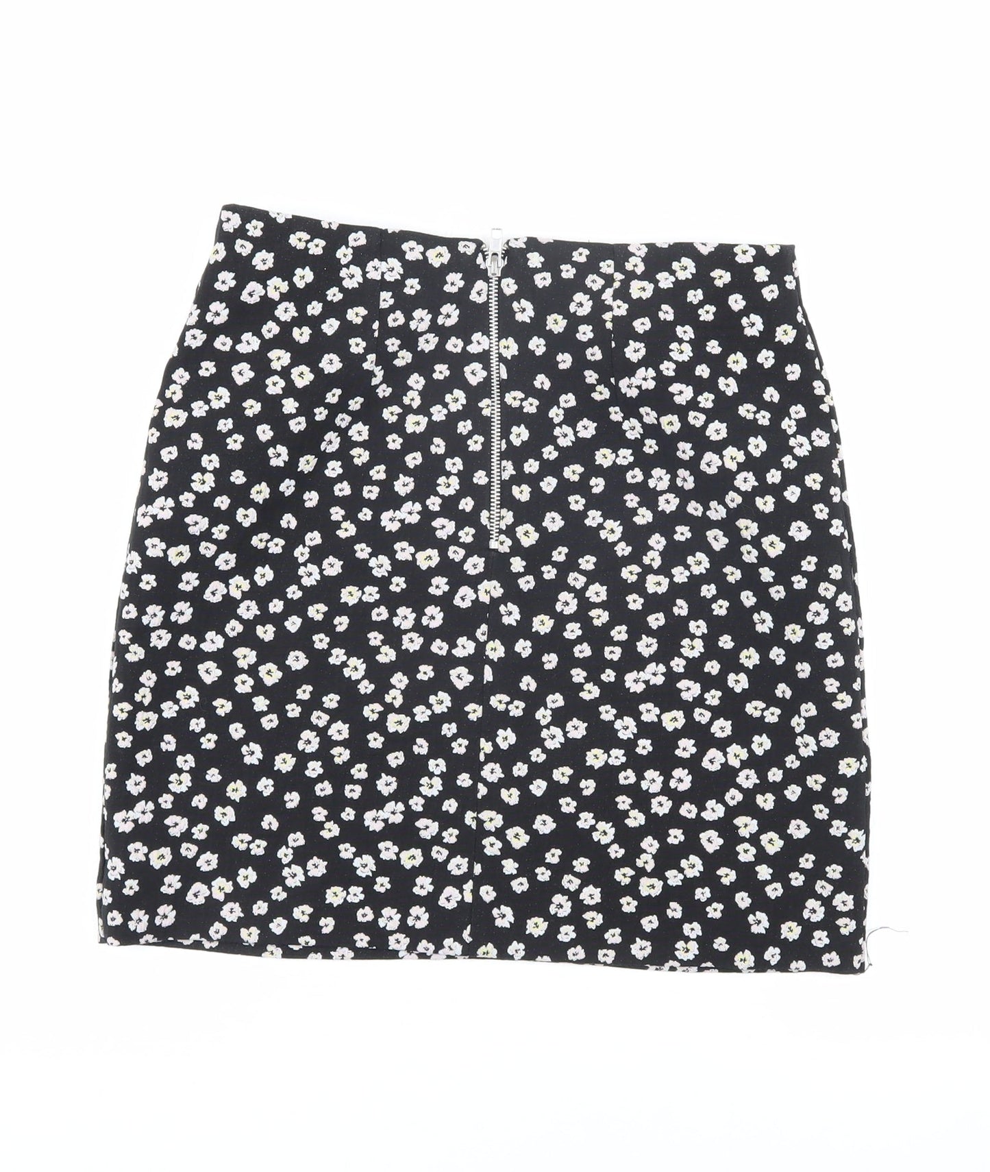 Dorothy Perkins Women's Black Floral Skirt Size 10