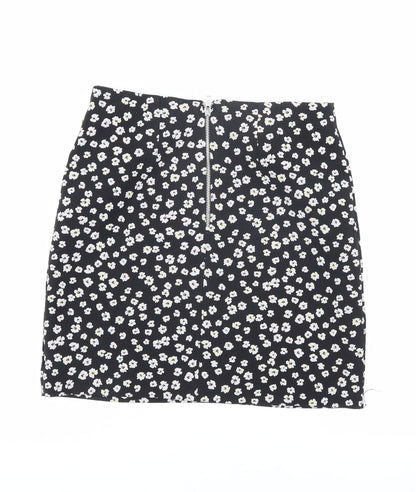 Dorothy Perkins Women's Black Floral Skirt Size 10